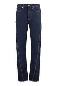 5-pocket straight-leg jeans